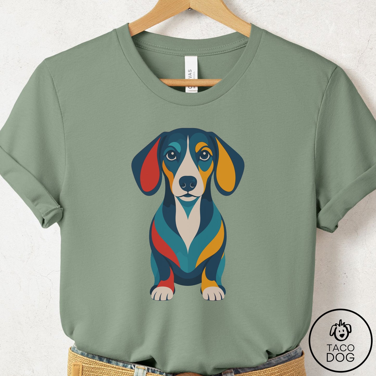 Dachshund Color Block T-Shirt