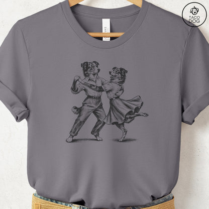 Australian Shepherd Dancing T-Shirt Storm Taco-Dog