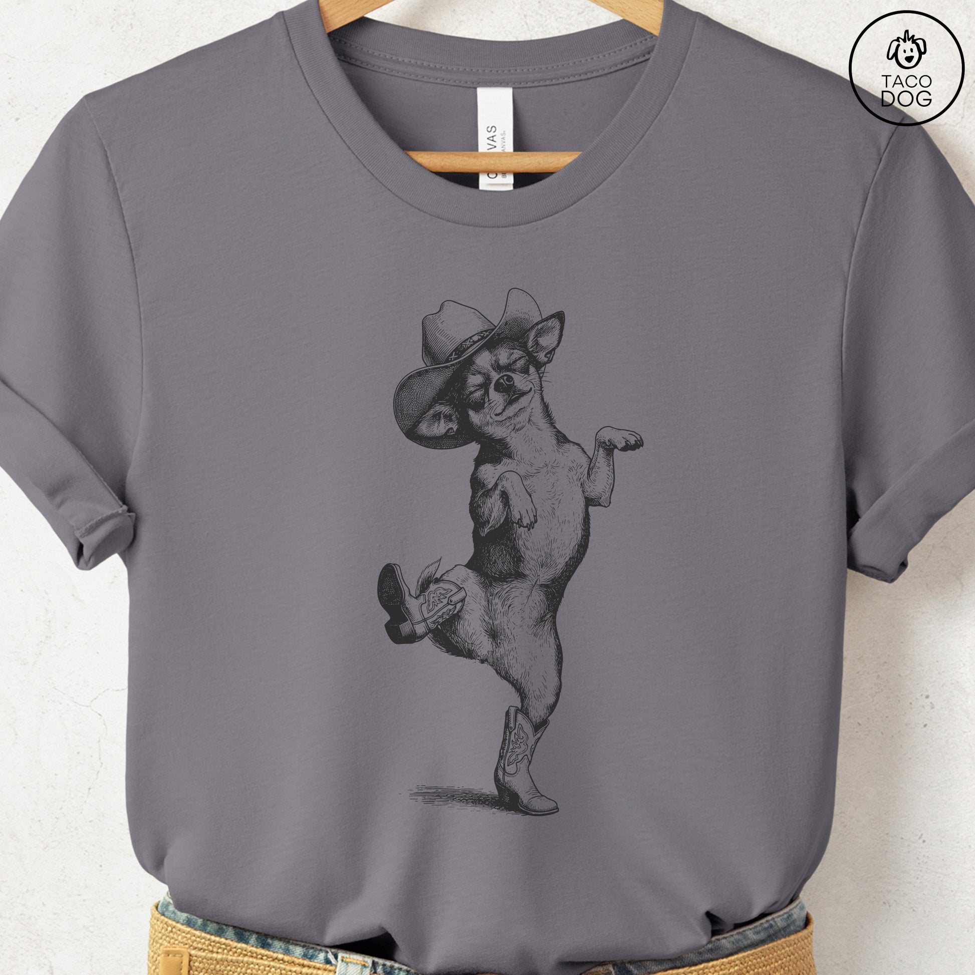 Chihuahua Dancing Boots T-Shirt Storm S Taco-Dog