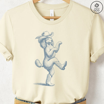 Poodle Dancing Boots T-Shirt Natural S Taco-Dog