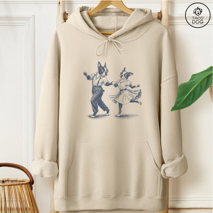 Boston Terrier Dancing Hoodie Sand Taco-Dog