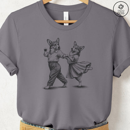 Corgi Dancing T-Shirt Storm Taco-Dog