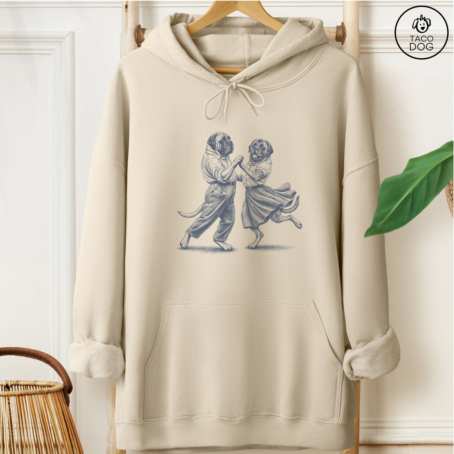 Mastiff Dancing Hoodie Sand Taco-Dog