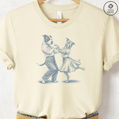 Pitbull Dancing T-Shirt Natural Taco-Dog