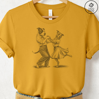 Pitbull Dancing T-Shirt Mustard Taco-Dog