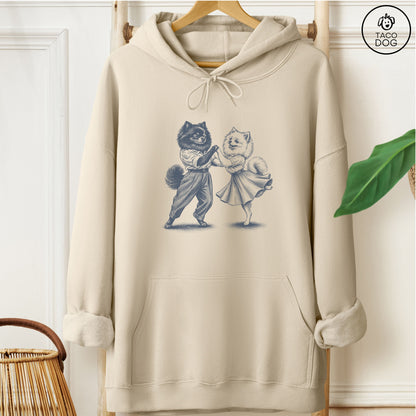 Pomeranian Dancing Hoodie Sand Taco-Dog