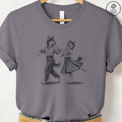 Husky Dancing T-Shirt Storm Taco-Dog