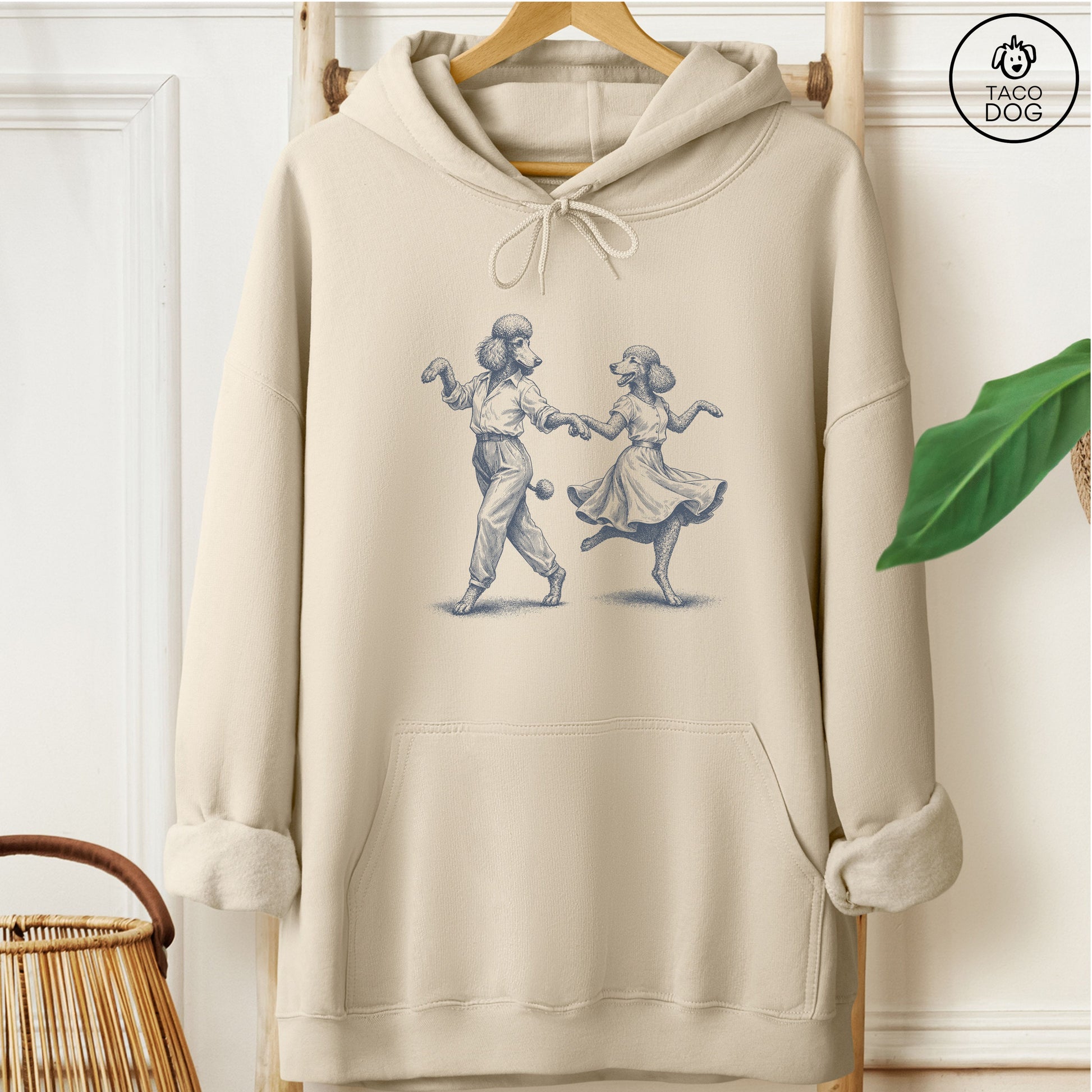 Poodle Dancing Hoodie Sand Taco-Dog