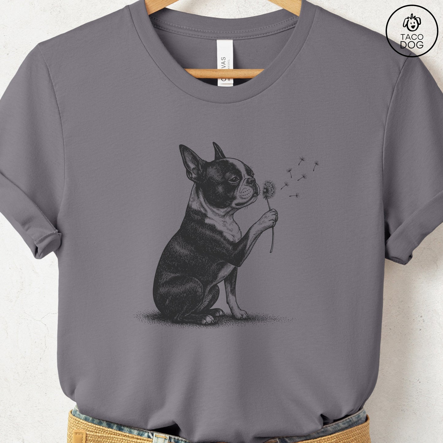 Boston Terrier Dandelion T-Shirt