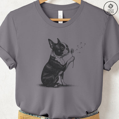 Boston Terrier Dandelion T-Shirt