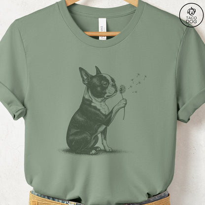 Boston Terrier Dandelion T-Shirt