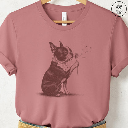 Boston Terrier Dandelion T-Shirt