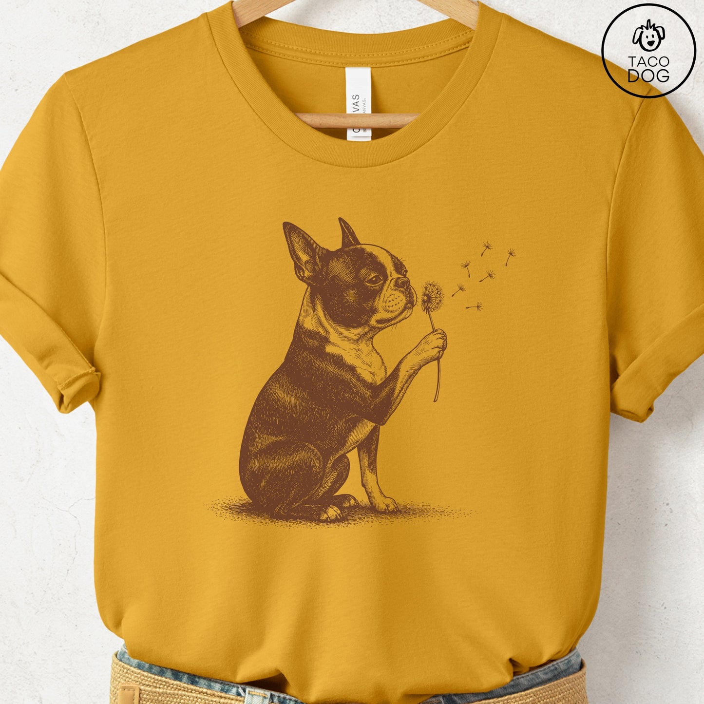 Boston Terrier Dandelion T-Shirt