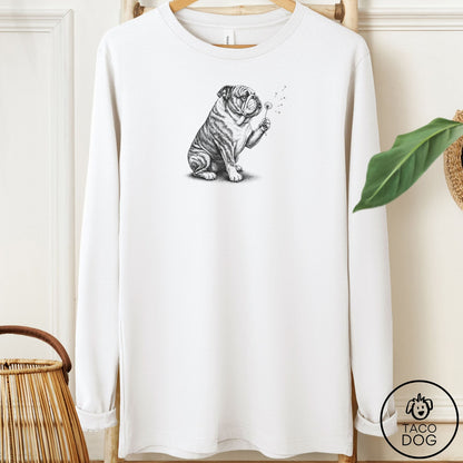 Bulldog Dandelion Long Sleeve Tee