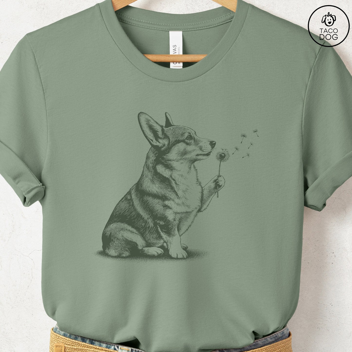 Corgi Dandelion T-Shirt