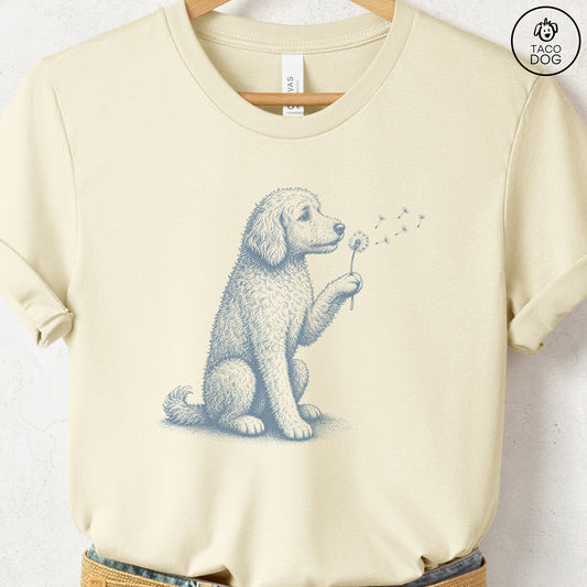 Doodle Dandelion T-Shirt Natural S Taco-Dog