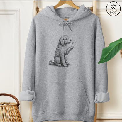 Doodle Dandelion Hoodie Graphite Heather Taco-Dog