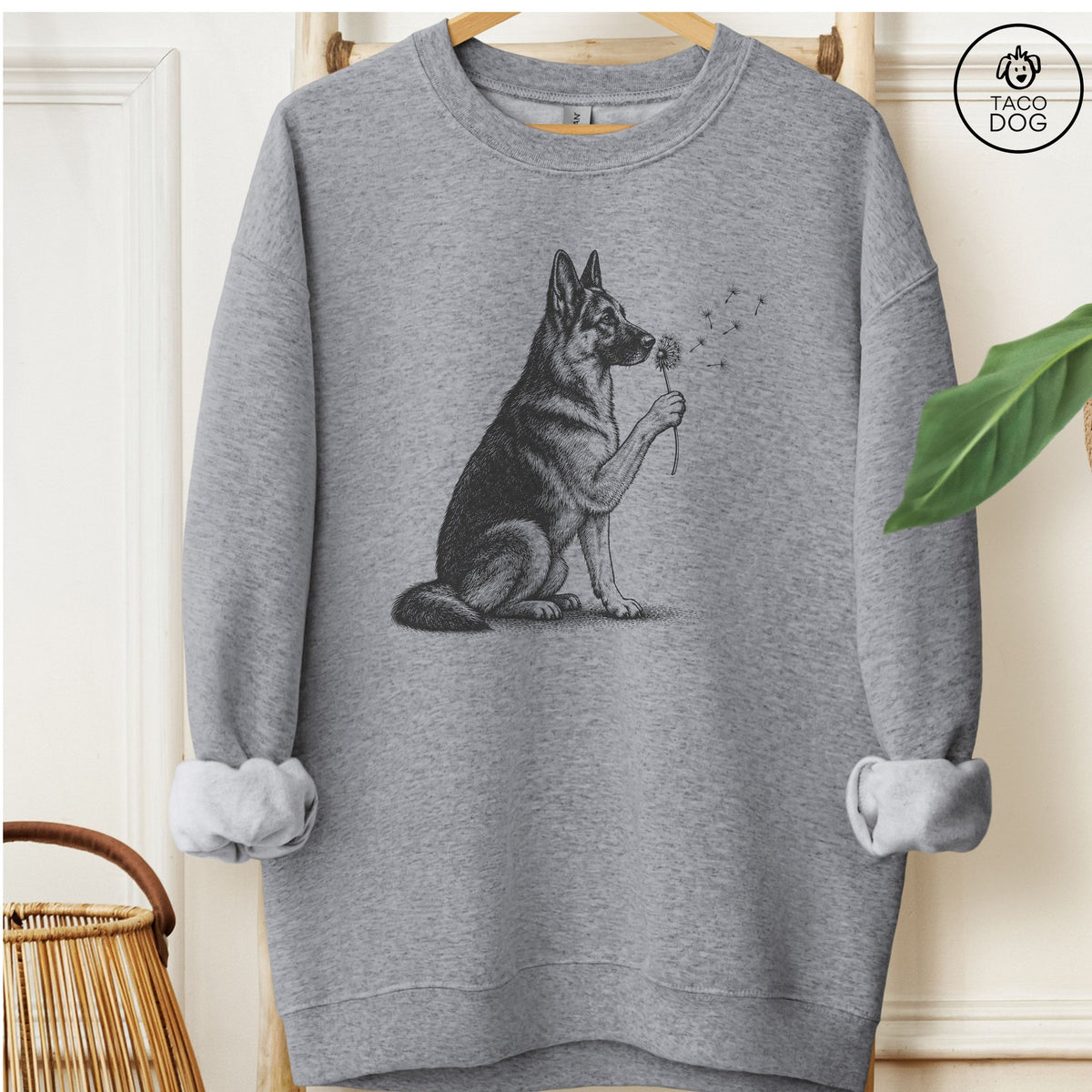 German Shepherd Dandelion Sweatshirt