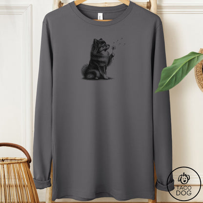 Pomeranian Dandelion Long Sleeve Tee