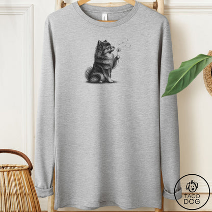 Pomeranian Dandelion Long Sleeve Tee