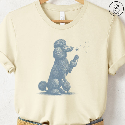 Poodle Dandelion T-Shirt Natural S Taco-Dog