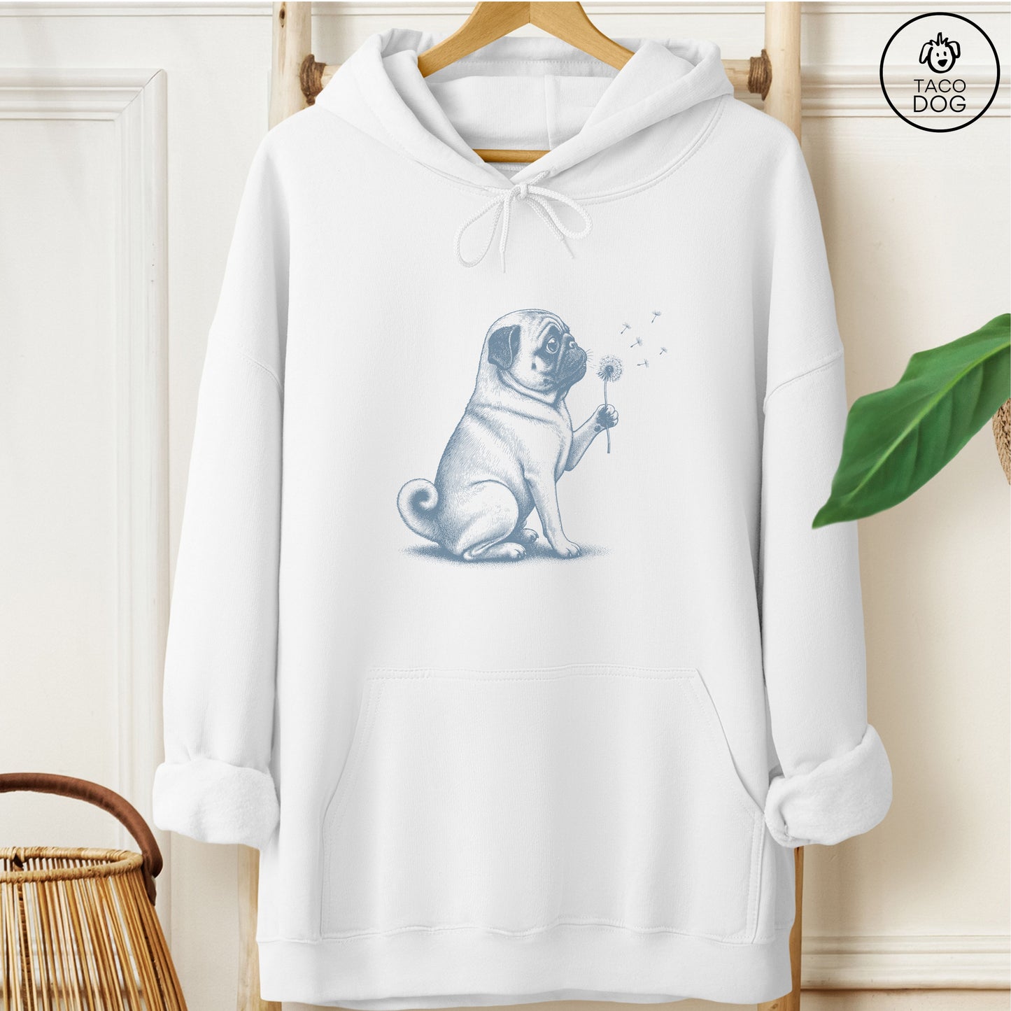 Pug Dandelion Hoodie