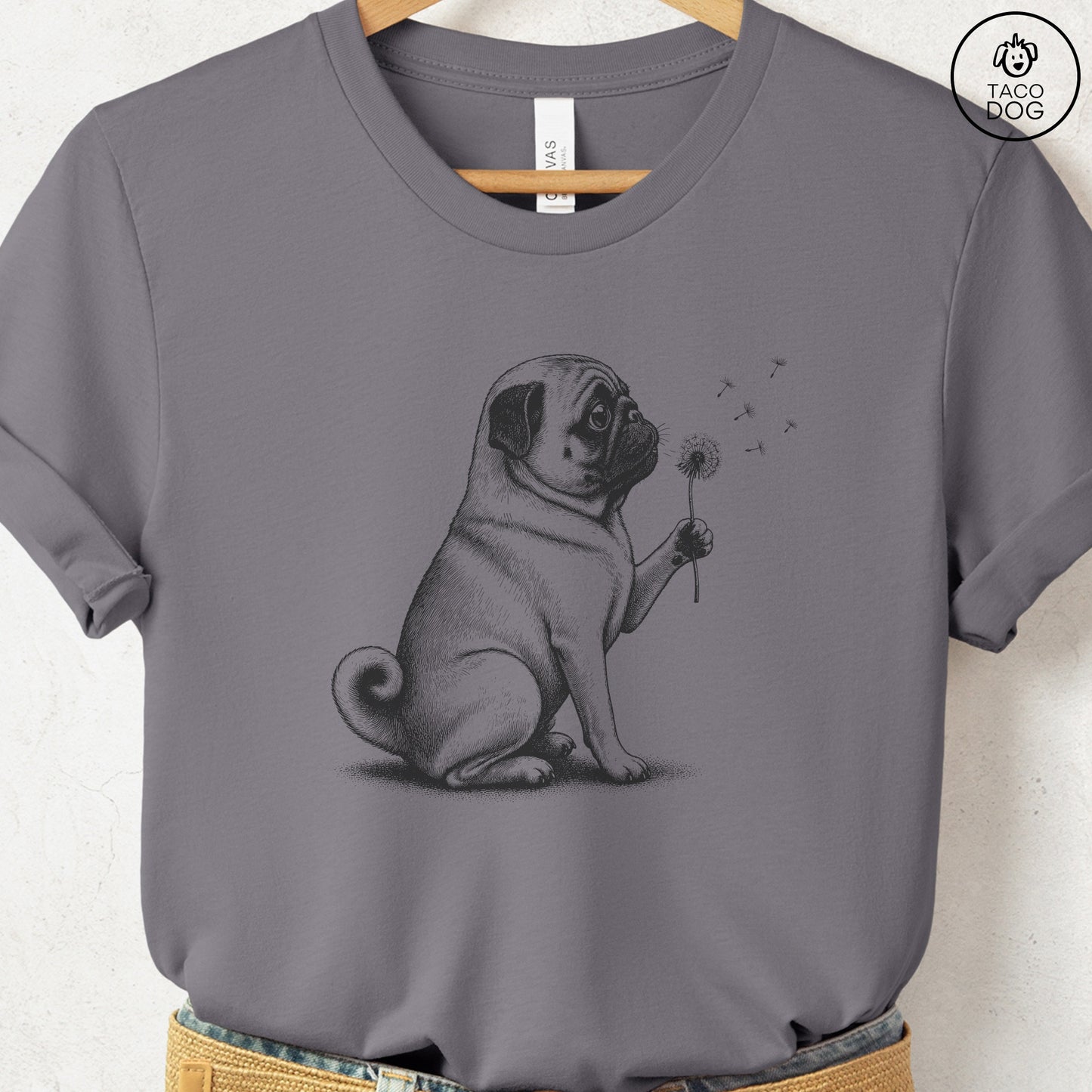 Pug Dandelion T-Shirt