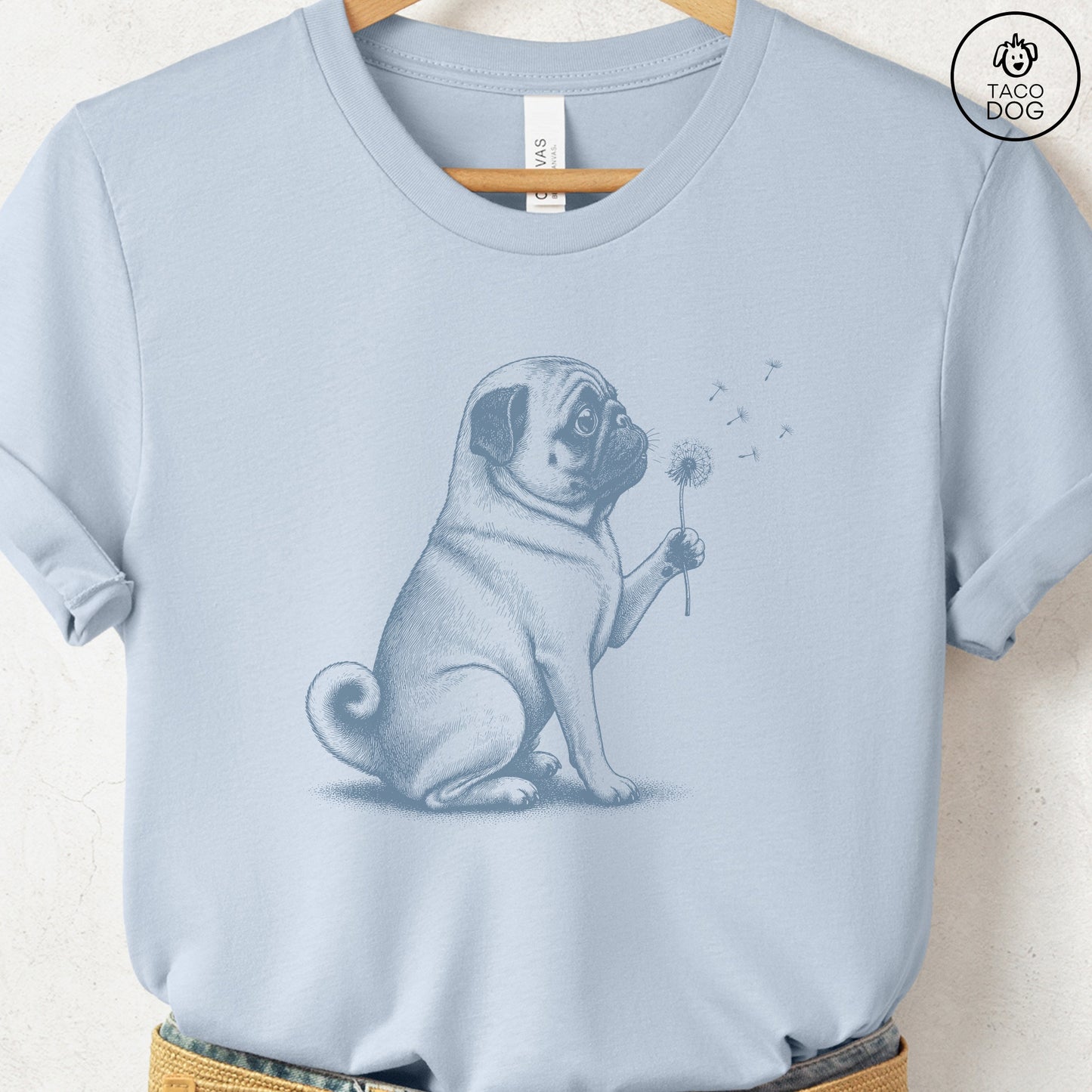 Pug Dandelion T-Shirt