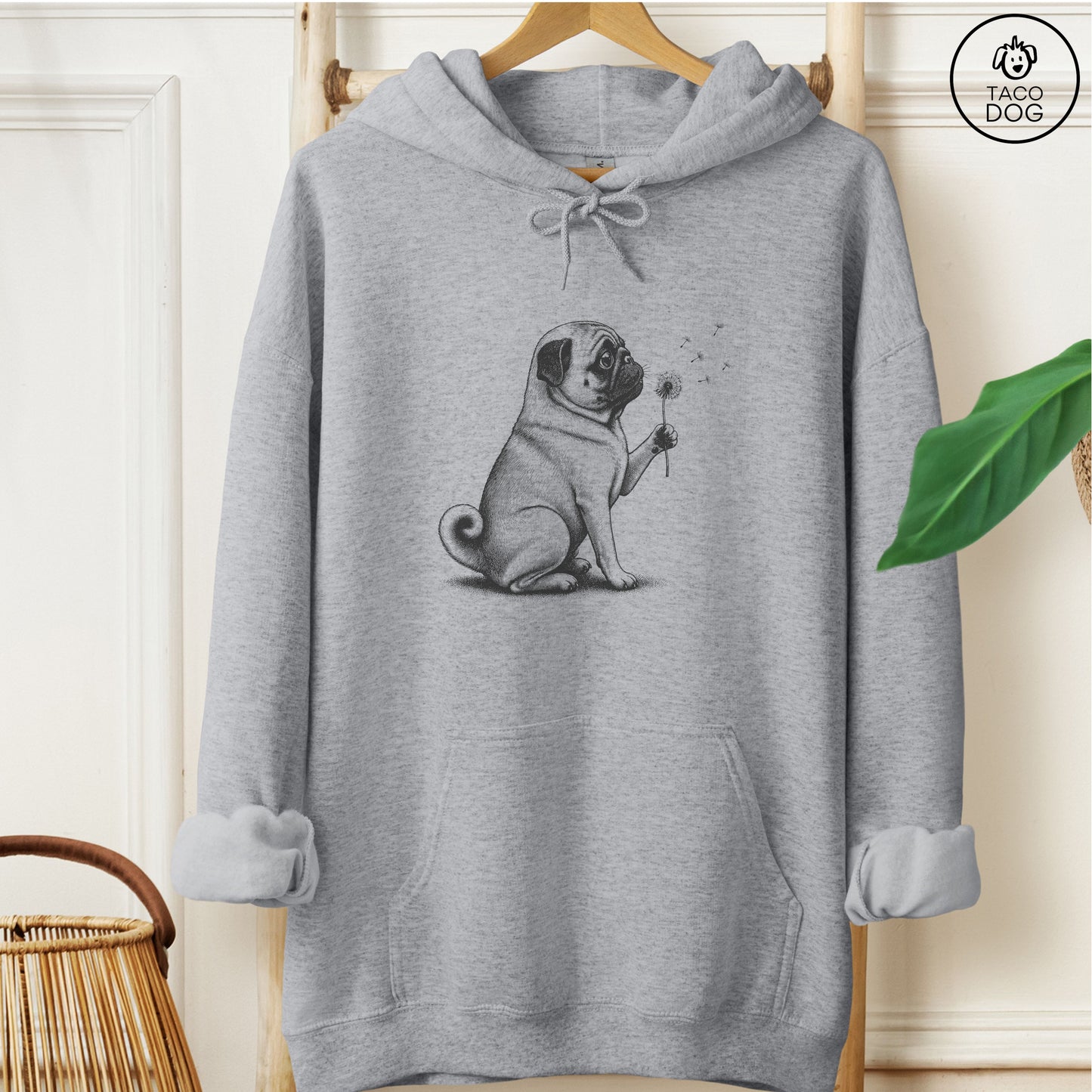 Pug Dandelion Hoodie