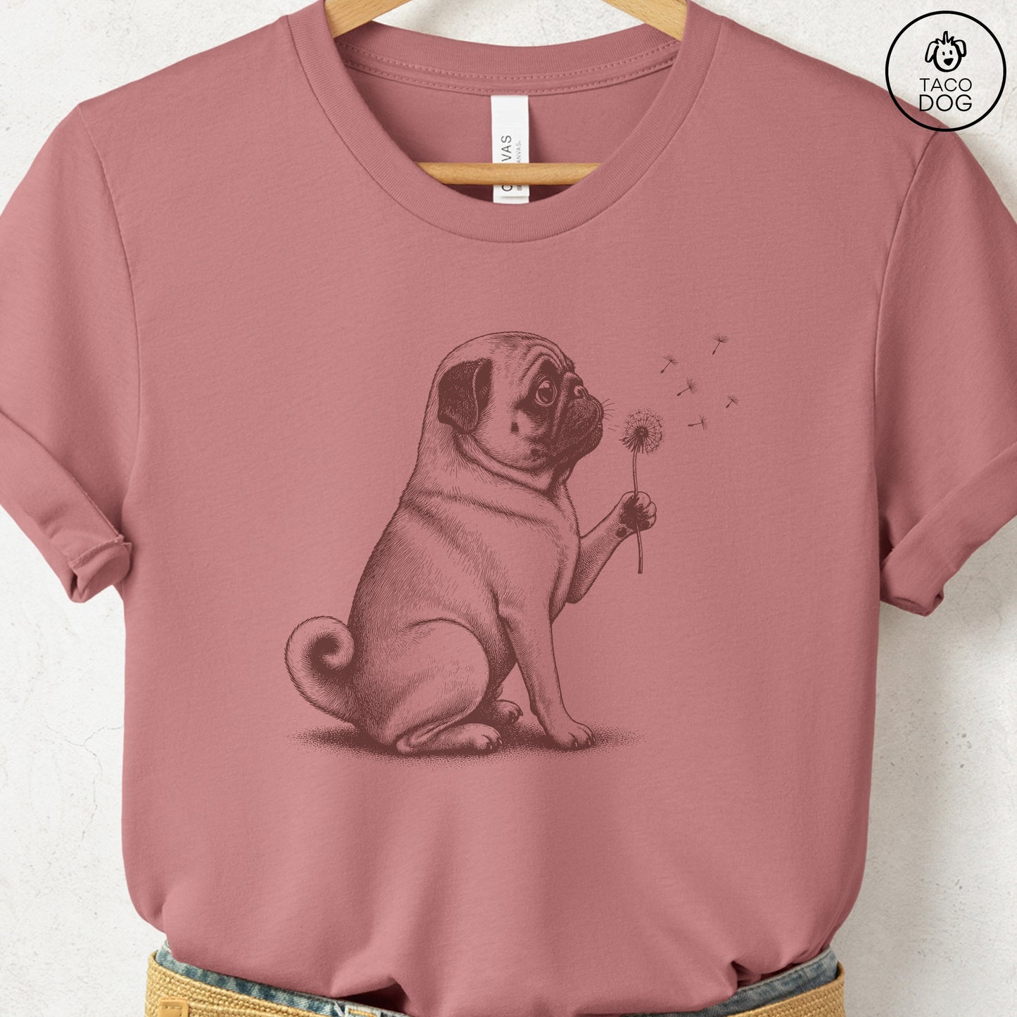 Pug Dandelion T-Shirt