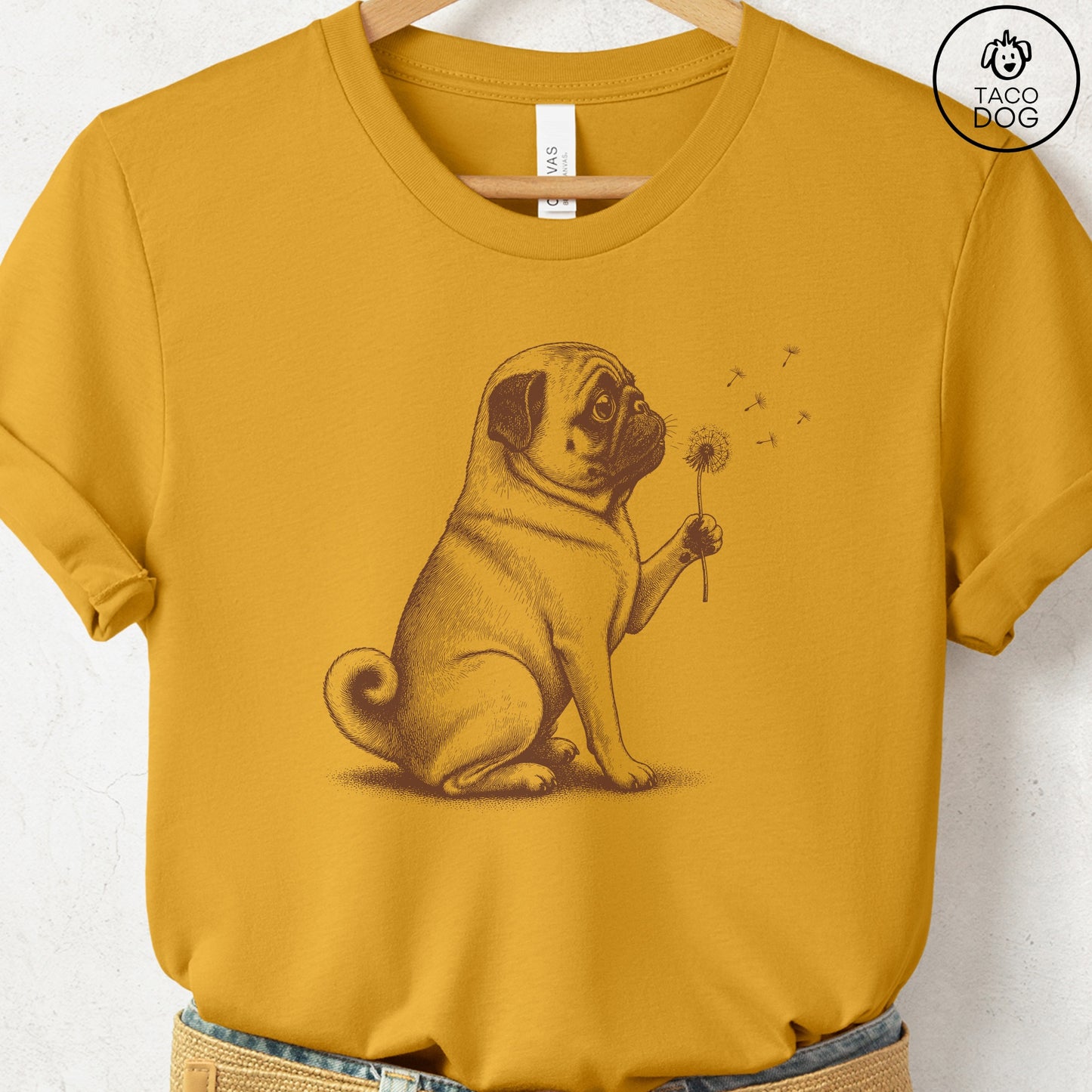 Pug Dandelion T-Shirt