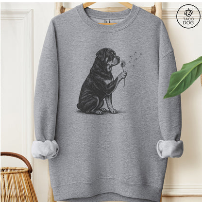 Rottweiler Dandelion Sweatshirt