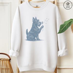 Scottie Dandelion Sweatshirt White Taco-Dog
