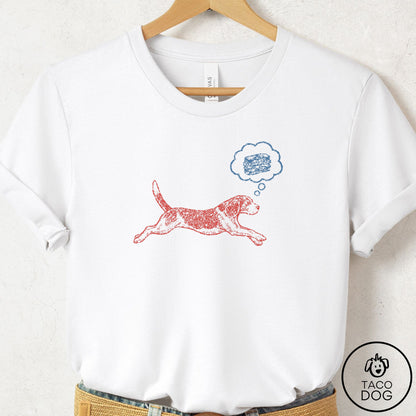 Beagle Daydream T-Shirt White Taco-Dog