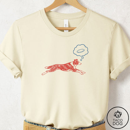 Border Collie Daydream T-Shirt Natural Taco-Dog