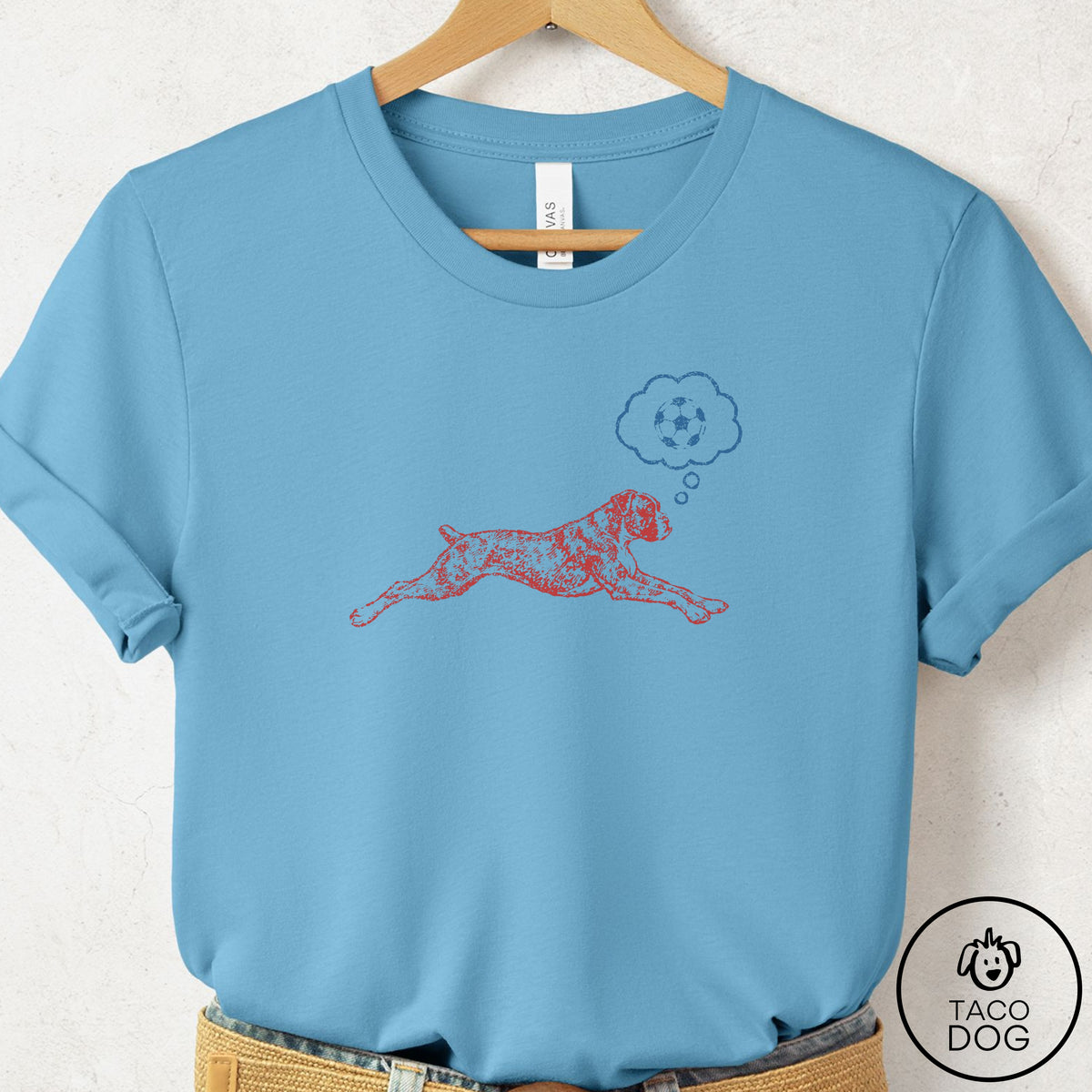 Boxer Daydream T-Shirt Ocean Blue Taco-Dog