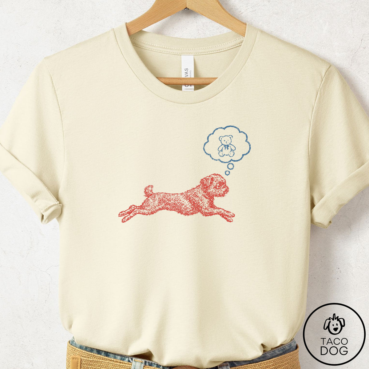 Brussels Griffon Daydream T-Shirt, design close-up