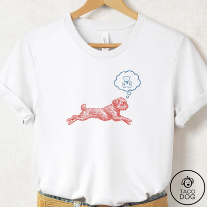 Brussels Griffon Daydream T-Shirt White Taco-Dog