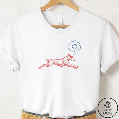 Bull Terrier Daydream T-Shirt White Taco-Dog