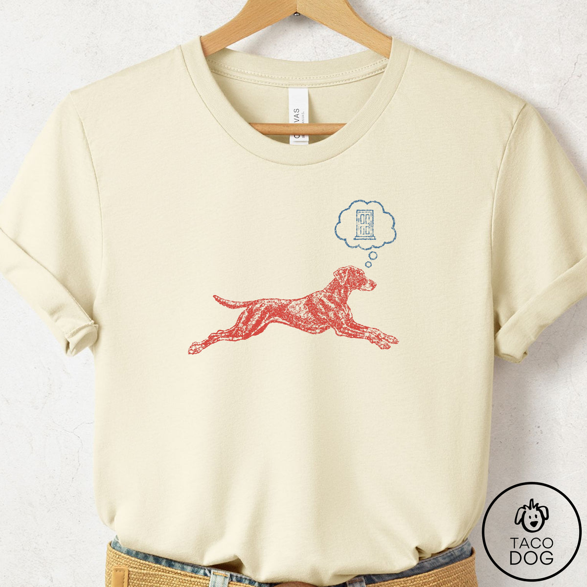 Doberman Daydream T-Shirt Natural Taco-Dog