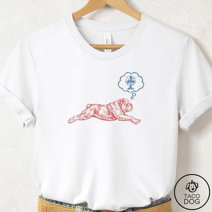 English Bulldog Daydream T-Shirt White Taco-Dog