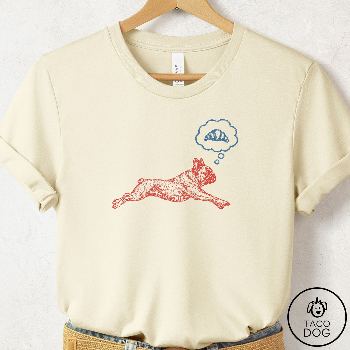 French Bulldog Frenchie Daydream T-Shirt Natural Taco-Dog