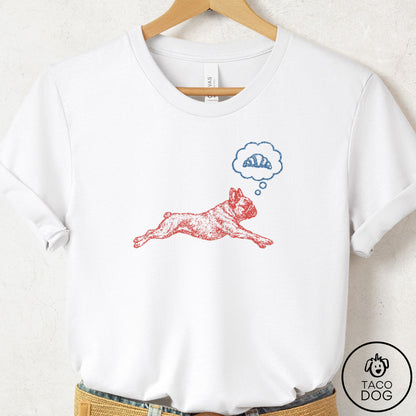 French Bulldog Frenchie Daydream T-Shirt White Taco-Dog