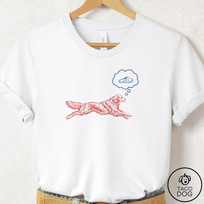 Golden Retriever Daydream T-Shirt White Taco-Dog