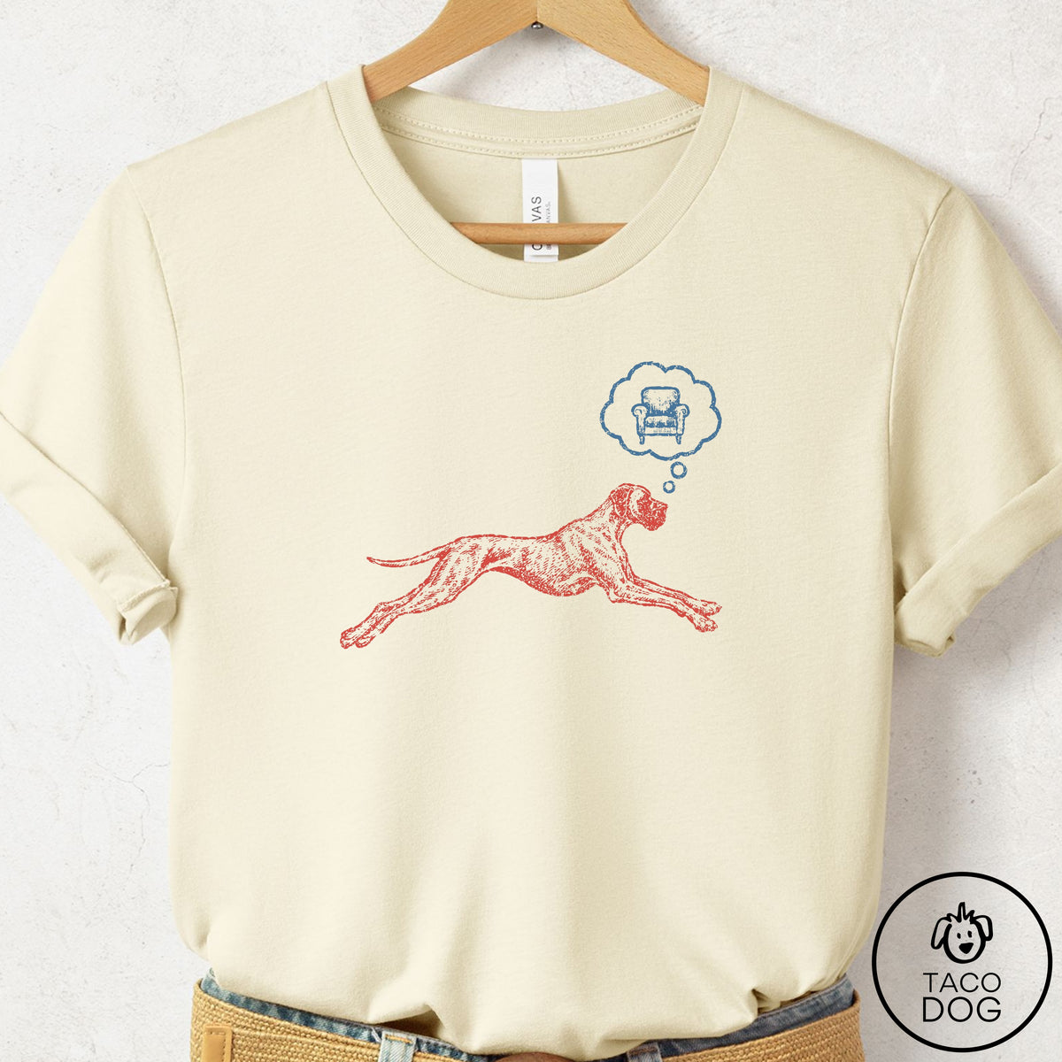 Great Dane Daydream T-Shirt Natural Taco-Dog