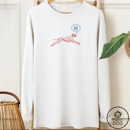 Great Dane Daydream Long Sleeve Tee White Taco-Dog