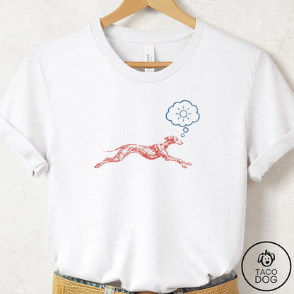 Italian Greyhound Whippet Daydream T-Shirt White Taco-Dog