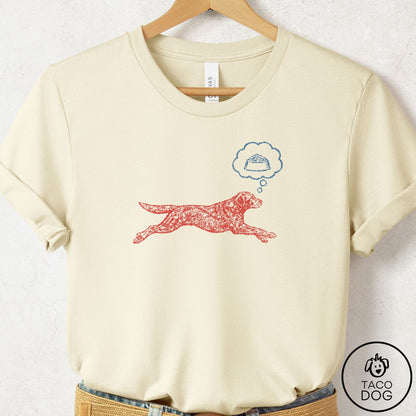 Labrador Retriever Daydream T-Shirt Natural Taco-Dog