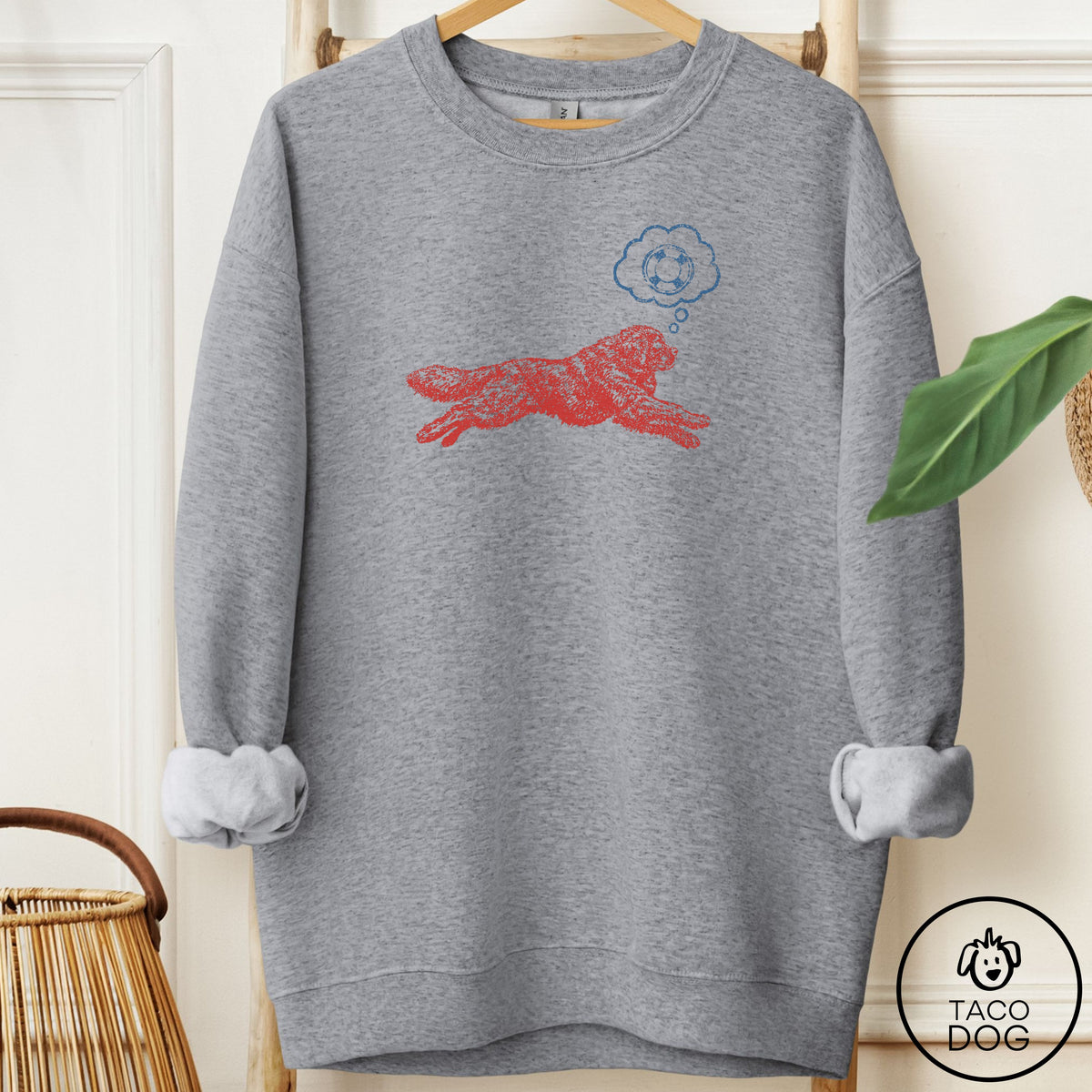 Newfoundland Daydream Sweatshirt Graphite Heather Taco-Dog