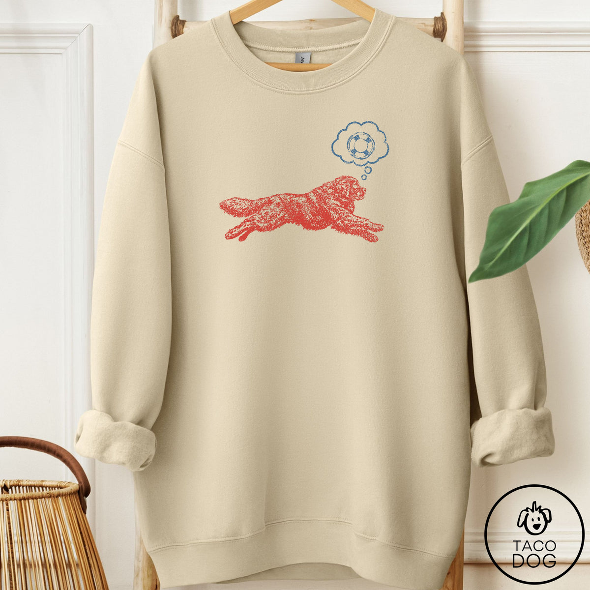 Newfoundland Daydream Sweatshirt Sand Taco-Dog